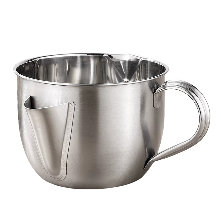 Multifunktions-Ölsuppenabscheider aus Edelstahl in Silber mit Griff, 1000 ml - Bild 3