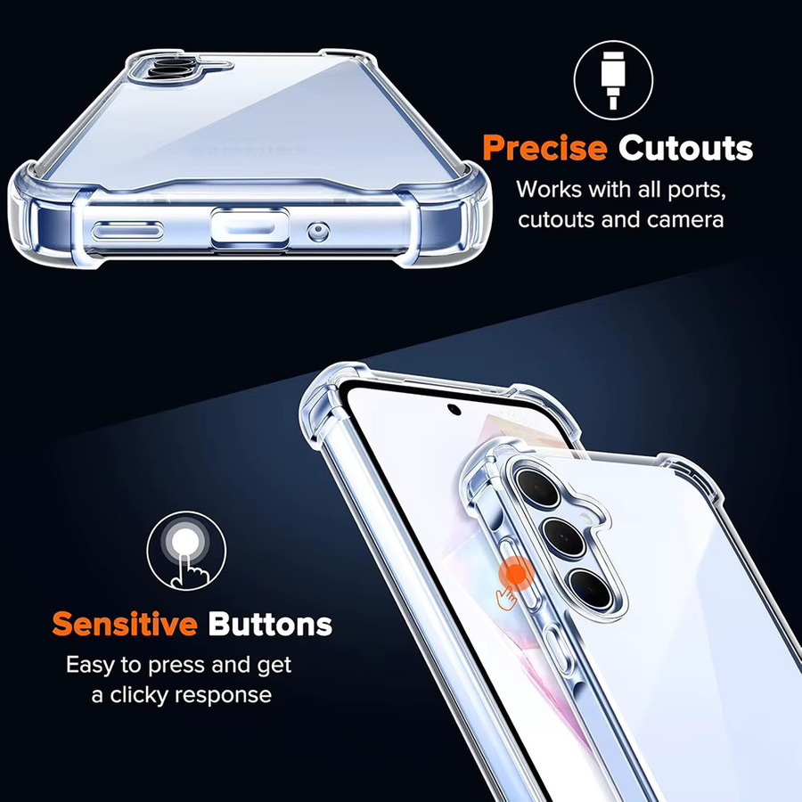 Stoßfeste Hybrid-Hartschale Soft Cover für Samsung Galaxy S25 S24 S23 S22 S21 FE Ultra Plus A16 A55 A15 A35 A54 A34 A14 A33 A53 in Transparent - Bild 6