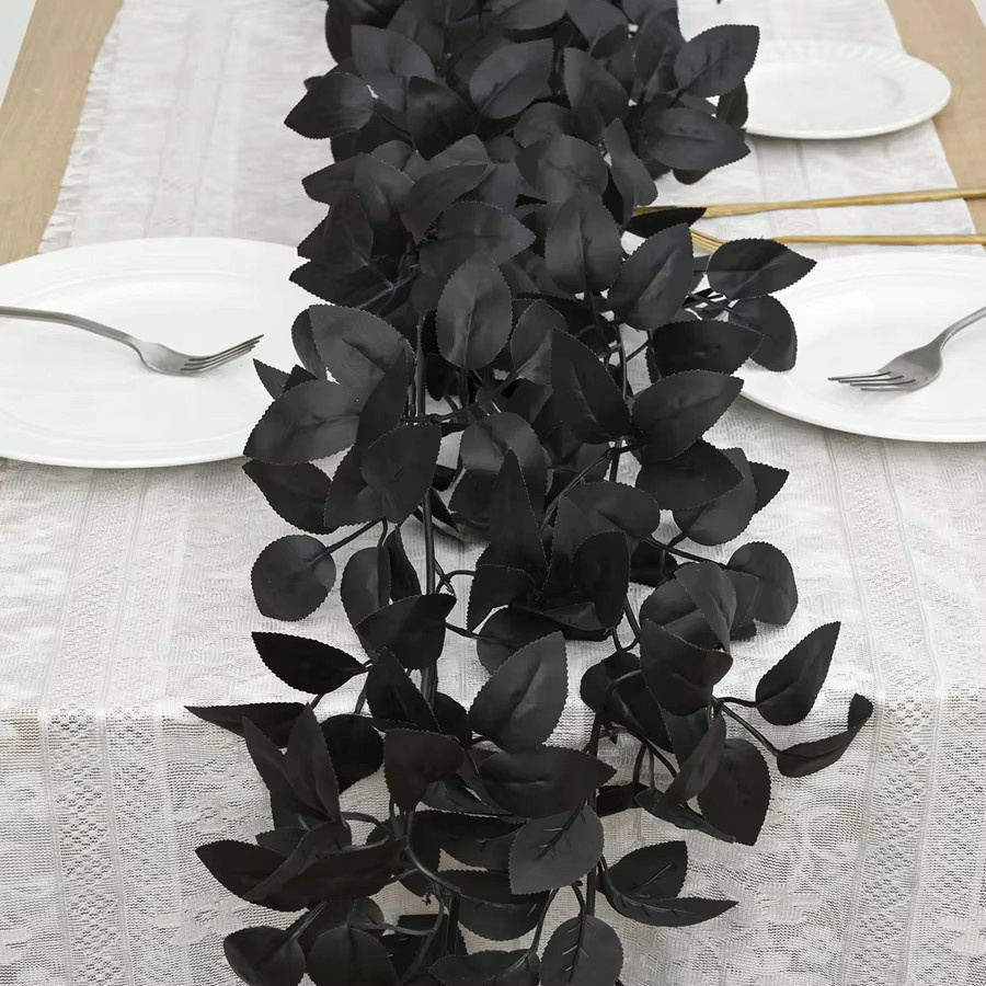 ZQCY Künstliche Pflanzen Ranken aus Rattan in Grün und Schwarz für deine Dekoration von Garten, Hochzeit oder Halloween - Bild 3