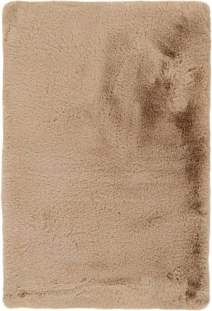 Kayoom Hochflorteppich Badematte Rabbit in Beige, Kunstfell, B: 40 cm, H: 3,5 cm, L: 60 cm - Bild 1