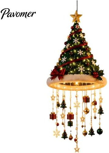 Aunel Weihnachts-Stern-Topper mit warmen LED-Lichtern, beleuchtetes Hängeornament in Schwarz für Baum und Veranda - Bild 1
