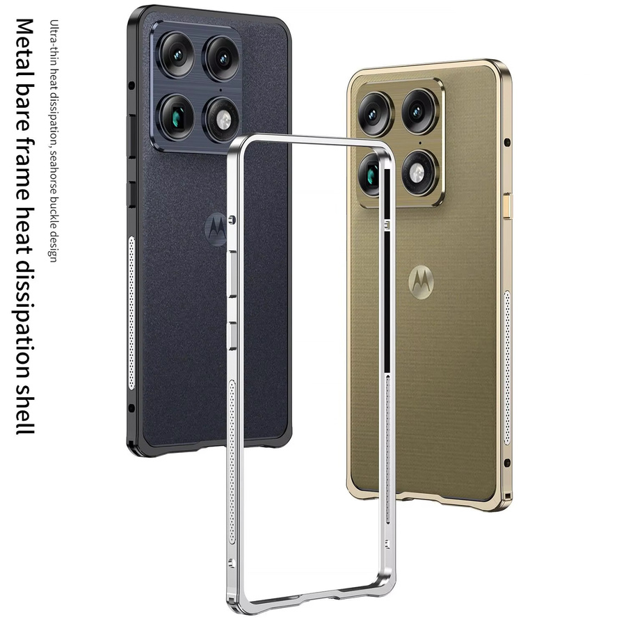 Luxuriöse Motorola Signature Schutzhülle aus Aluminiumlegierung in Schwarz oder Silber, stoßfest mit Soft-Touch-Oberfläche - Bild 2