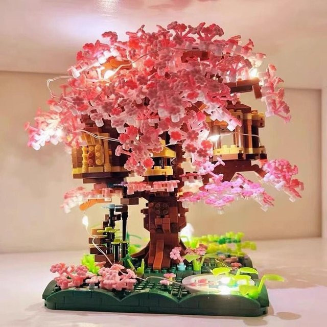 Linyi toy Kirschblüte Baum Haus Gebäude, Mini Blocks, ab 14 Jahre - Bild 1