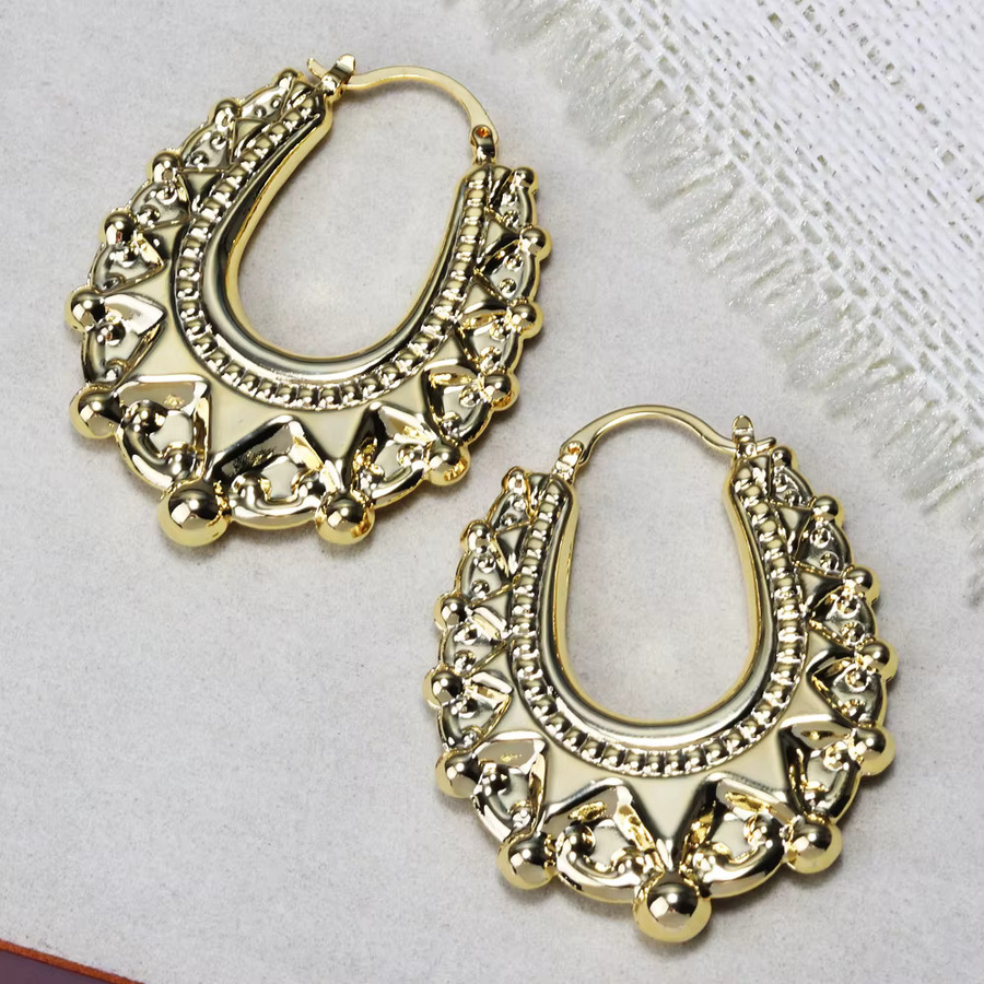 YUYAN Creolen-Ohrring, Perle, 18 Karat vergoldet, Damen, Vintage - Bild 2