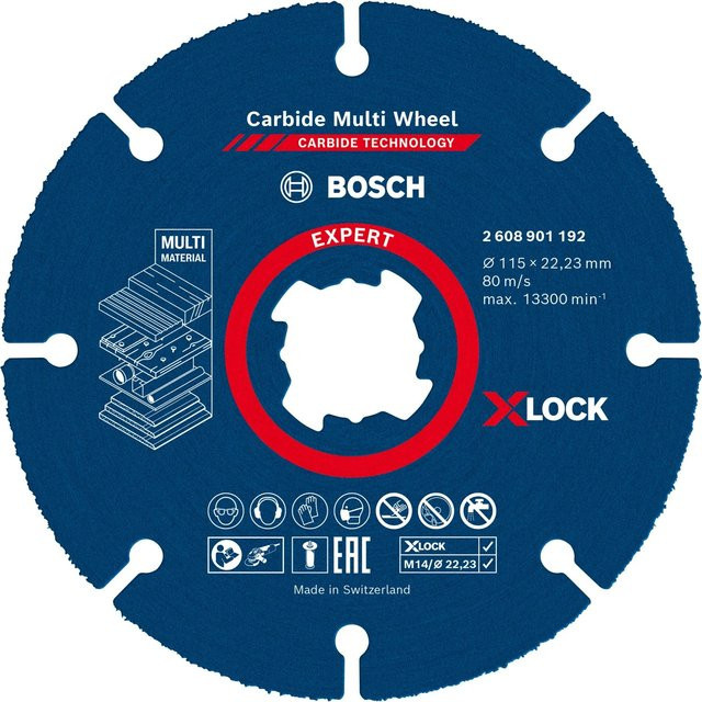 Bosch Expert Trennscheibe Carbide Multi Wheel X-Lock Blau Ø 115 mm - Bild 1