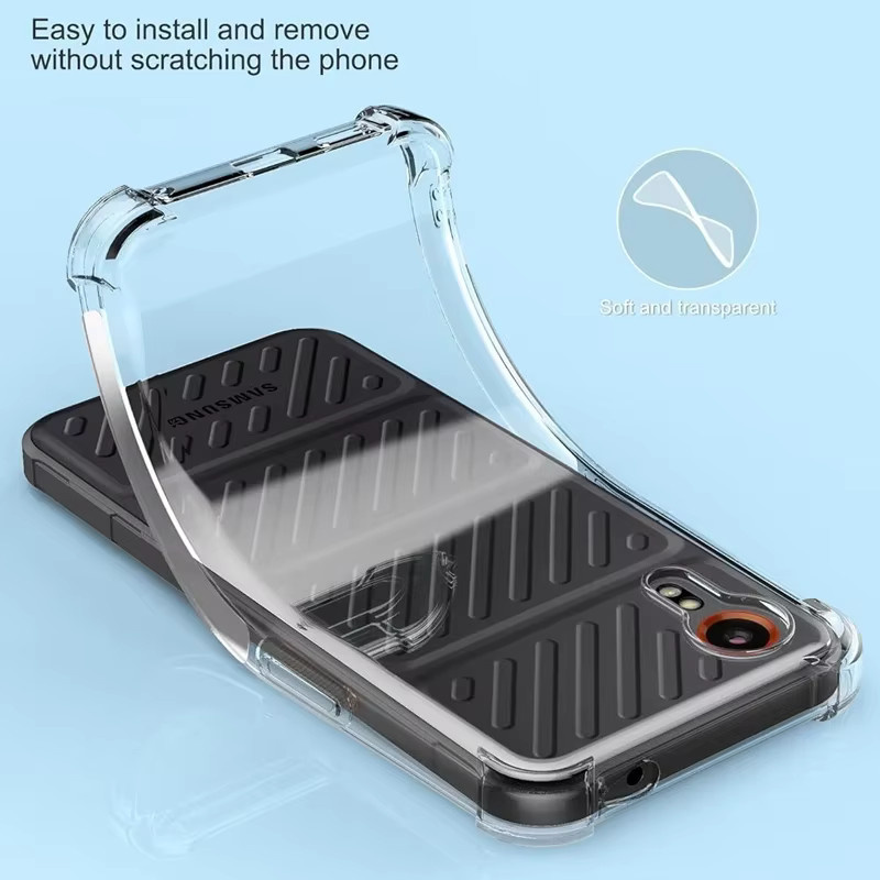Stoßfeste Airbag-TPU-Schutzhülle für Samsung Galaxy Xcover 7, Xcover 6 Pro und Xcover 5 in Transparent - Bild 5