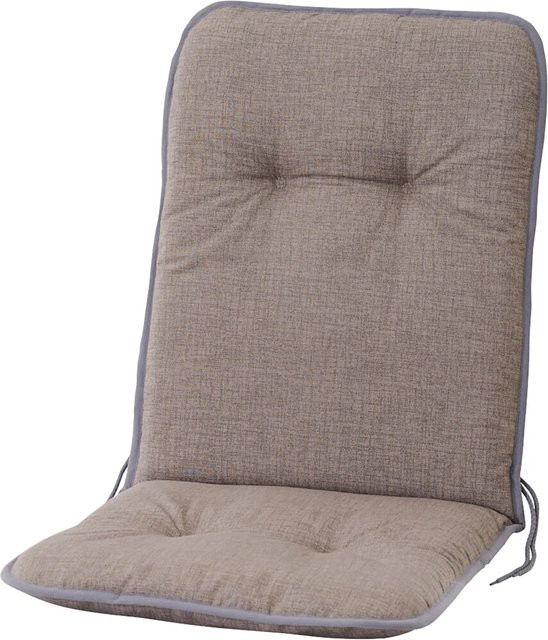 Siena Garden Sesselauflage Elda in Taupe, gesteppt und atmungsaktiv, B/T/H: 100 x 47 x 6 cm - Bild 1