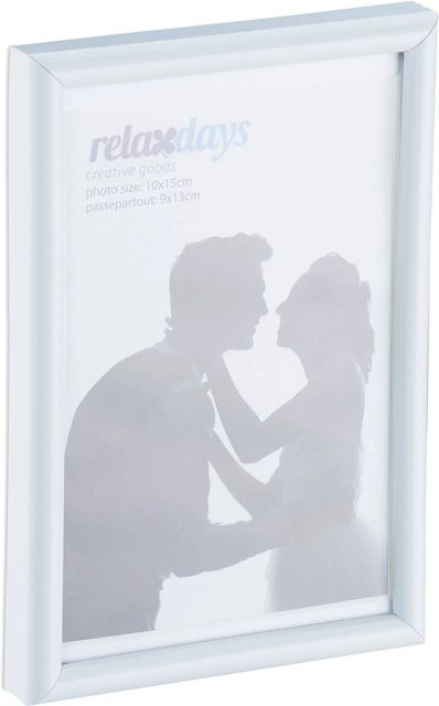 Relaxdays Bilderrahmen aus Kunststoff in Weiß, 2er Set, B/H: 10 x 15 cm - Bild 1