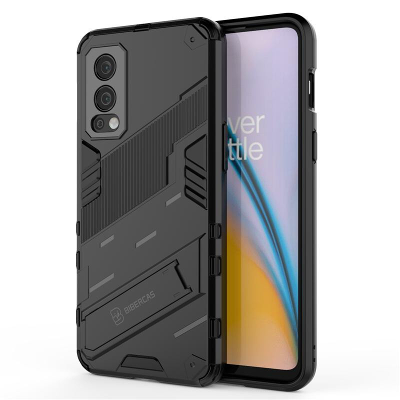 Robuste Panzerhülle für OnePlus Nord 2 5G mit magnetischer Autohalterung in Schwarz - Bild 3