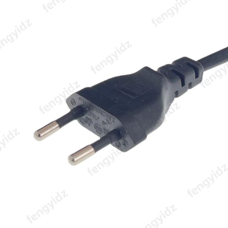 Fengyidz Netzteilkabel von Europäischem CEE7/16 1-Pin-Stecker auf USA-Buchse Nema 1-15R, Schwarz, Länge: 30 cm - Bild 2