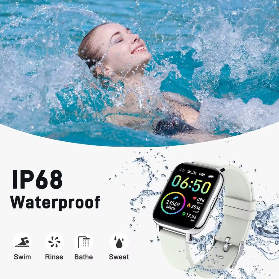 Jxrev Smartwatch Fitness-Tracker in Weiß mit 1,69 Zoll Touchdisplay für Männer und Frauen - Bild 5
