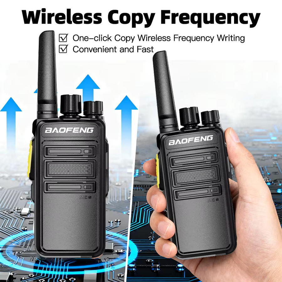 Baofeng Walkie-Talkie Zubehör Set BD-V12B mit Geräuschunterdrückung und USB-C Ladegerät, Schwarz, 2/4 Stück - Bild 4