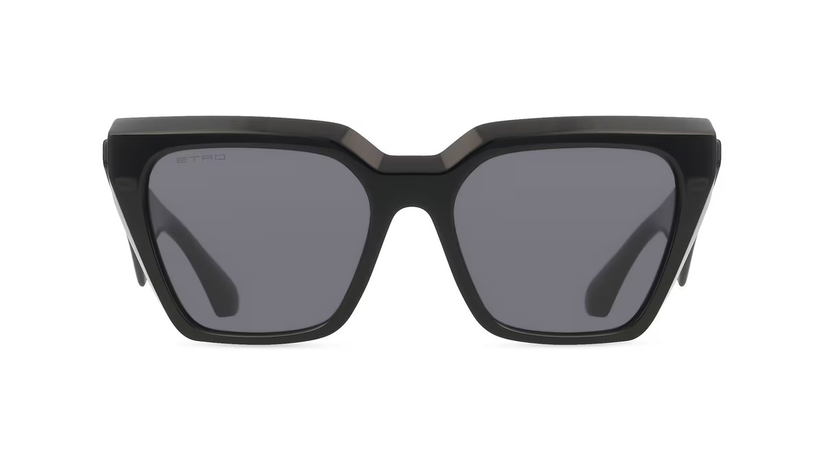 Etro 0096/G/S Sonnenbrille Vollrand, Eckig, Acetat, Damen, schwarz, grau - Bild 1