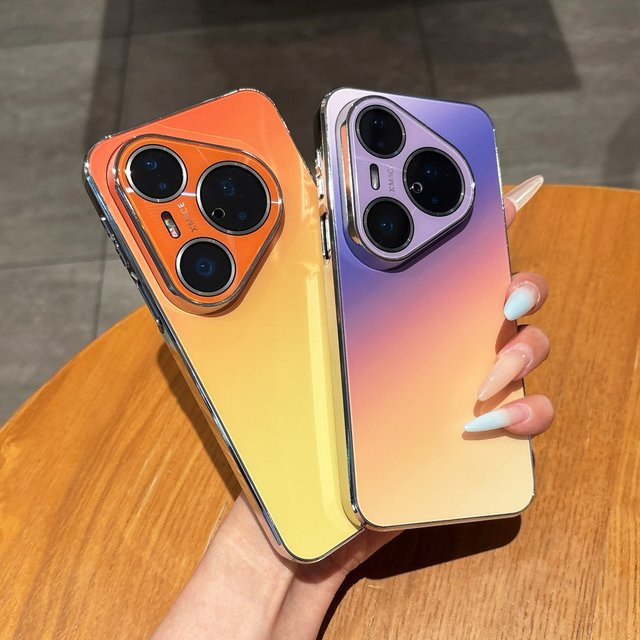 AG Matte Farbverlauf Kameralinsenschutzhülle für Huawei Pura 90 Pro Max in Grün, galvanisierte stoßfeste Abdeckung - Bild 1