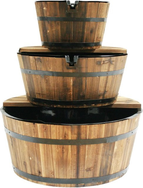 Ubbink AcquaArte Edinburgh Gartenbrunnen Set mit rustikalem Holzfass - Bild 1
