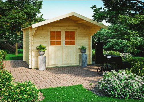 Gartenhaus KIEHN-HOLZ 44-005 aus unbehandelter Fichte in Beige, B/T/H: 300 x 250 x 249 cm - Bild 1