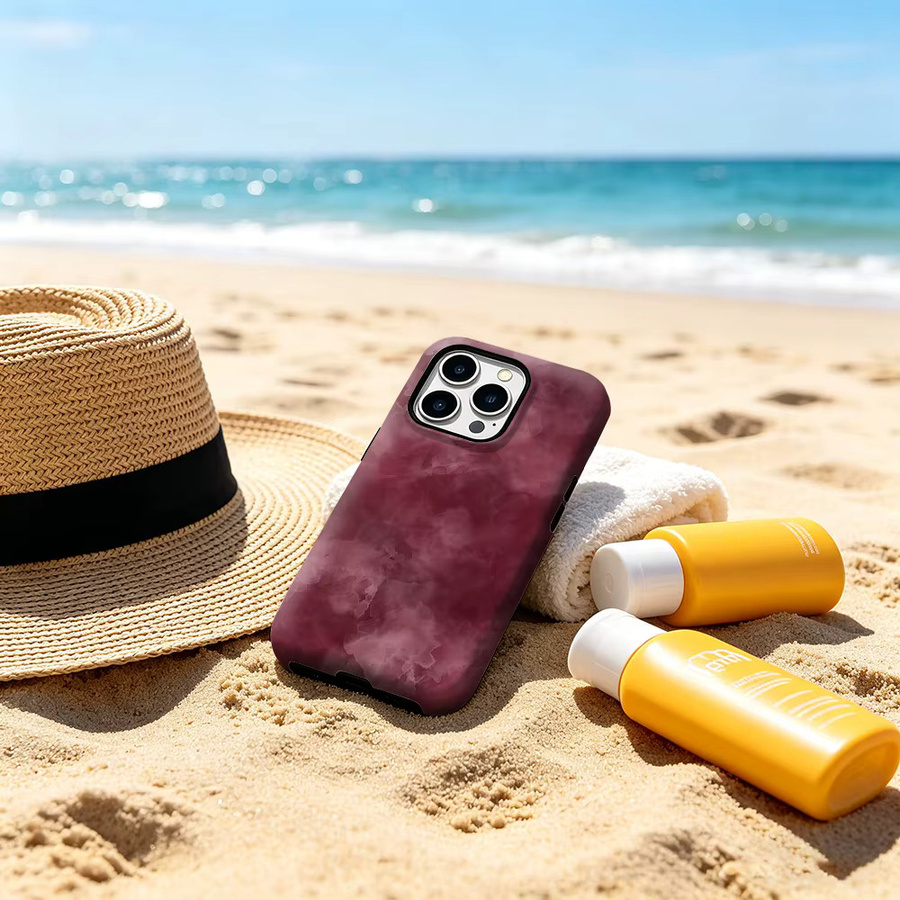 CaseChic Matte Bumper Schutzhülle mit MagSafe für iPhone 17 16 15 14 Plus Pro Max Stoßfeste Harte PC Hülle in Wine Wash - Bild 4