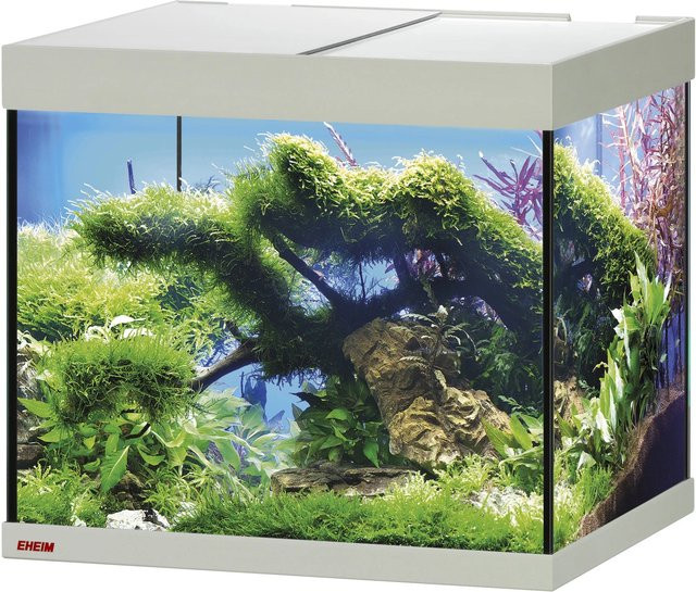 Eheim VivalineLED 150 Aquarium-Glasbecken mit Abdeckung in Eiche-Grau - Bild 1