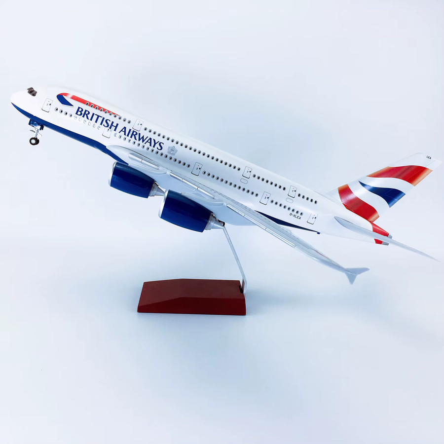 ZOCO A380 British Airways Modellflugzeug, Diecast-Modell, 1:160 Maßstab, mit LED-Licht & Standfuß, ab 14 Jahren - Bild 2