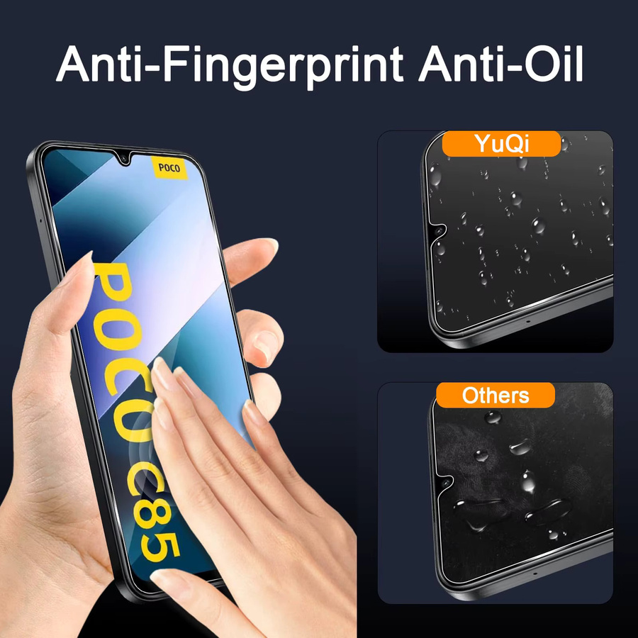 Xiaomi POCO C85 Displayschutzfolie aus gehärtetem Glas, HD 9H, transparent - Bild 5