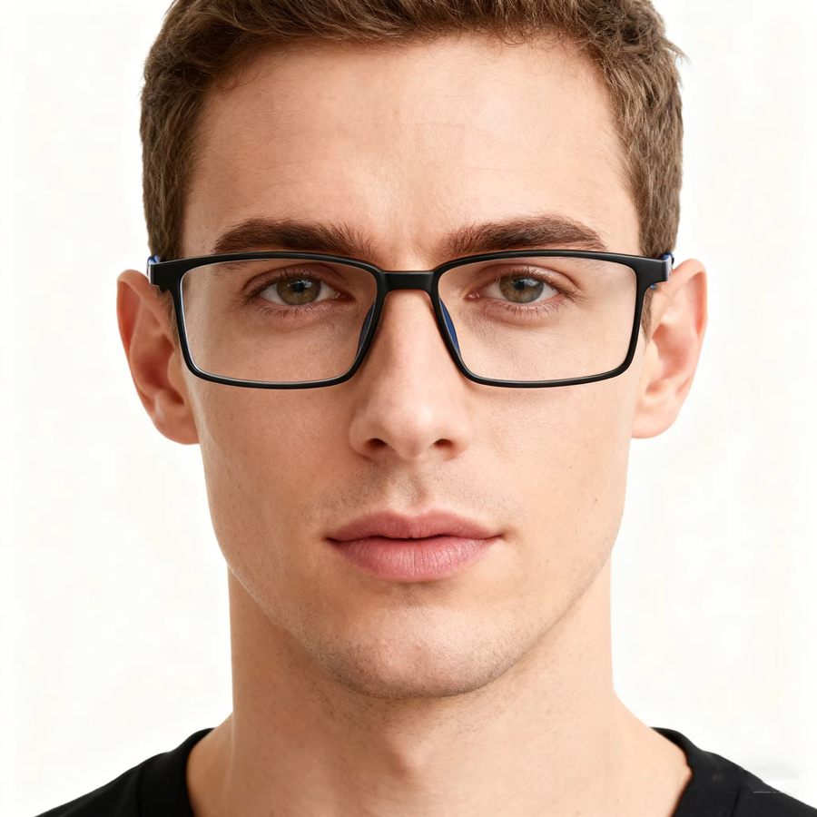 VIVIBEE Korrektionsbrille Herren, Vollrand, TR90, schwarz, matt - Bild 3