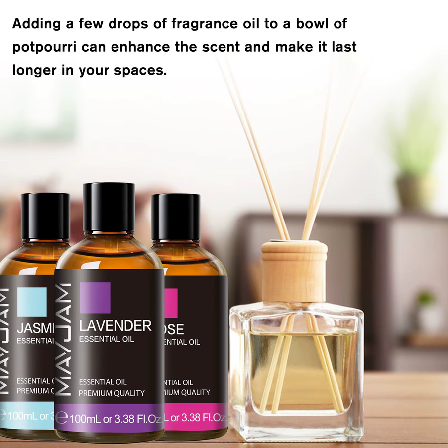 MAYJAM Aromatherapie Ätherisches Öl, 100 ml, Lavendel Eukalyptus Pfefferminze Zitrone Bergamotte Teebaum - Bild 3