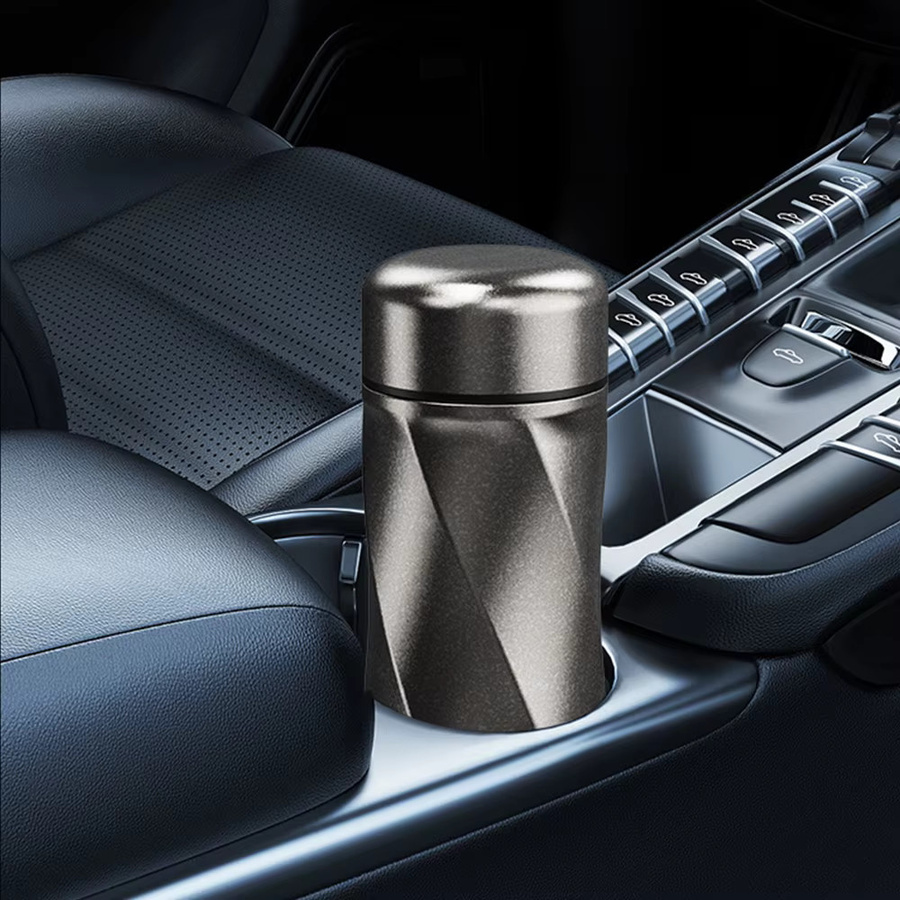 Apuraa Mini-Titan-Thermosbecher mit Tee-Ei, 200 ml, Silber/Grau - Bild 3