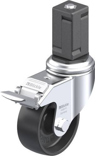Blickle Lenkrolle LKRA-POA 80G-11-FI-EV17 mit Feststeller, Rad-Durchmesser: 80 mm, Tragfähigkeit: 120 kg, Schwarz-Grau - Bild 1