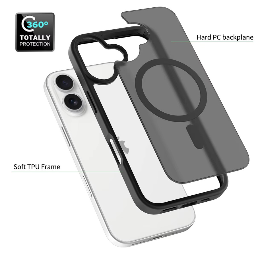 NYFundas Matte MagSafe Handyhülle für iPhone 17E 16E 17 Air 16 Pro Max 15 14 13 12 11 Stoßfeste Durchsichtige Schutzhülle - Bild 5
