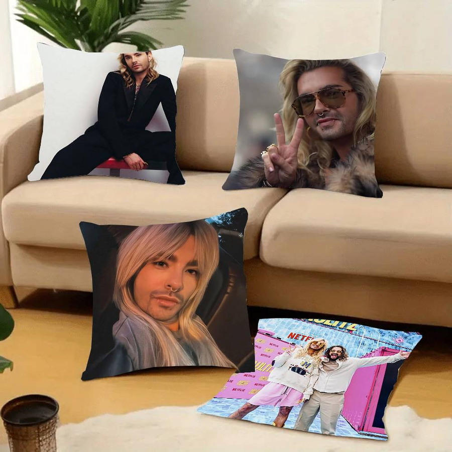 MHGNG Kissenhülle Bill Kaulitz Tom Tokio Hotel Motiv, quadratisch, Multicolour, Polyester - Bild 3