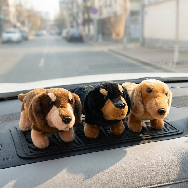 MIAOOWA Dackel-Plüschtier, Welpen-Puppe, Schwarz, Braun - Bild 1