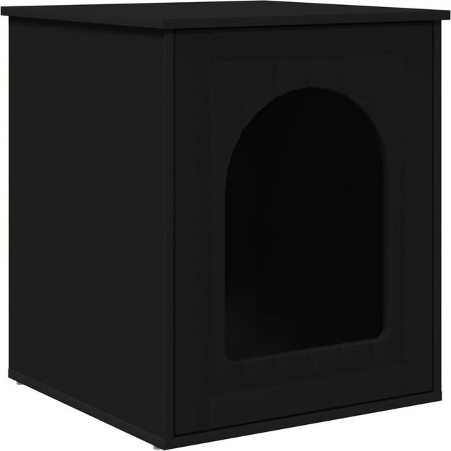 vidaXL Katzenhaus aus Holzwerkstoff in Schwarz, B/T/H: 53 x 52 x 62 cm - Bild 1