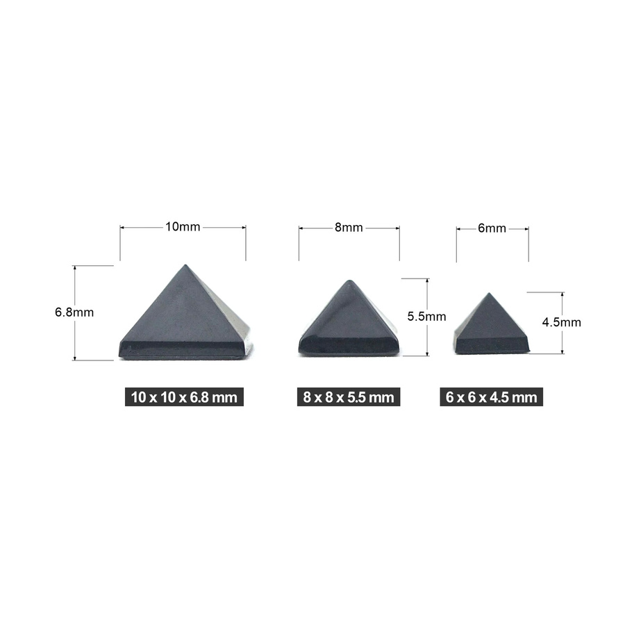 KALASO Pyramide Nieten Set für Lederhandwerk und DIY in Gold und Schwarz, quadratisch, 50 Stück - Bild 1