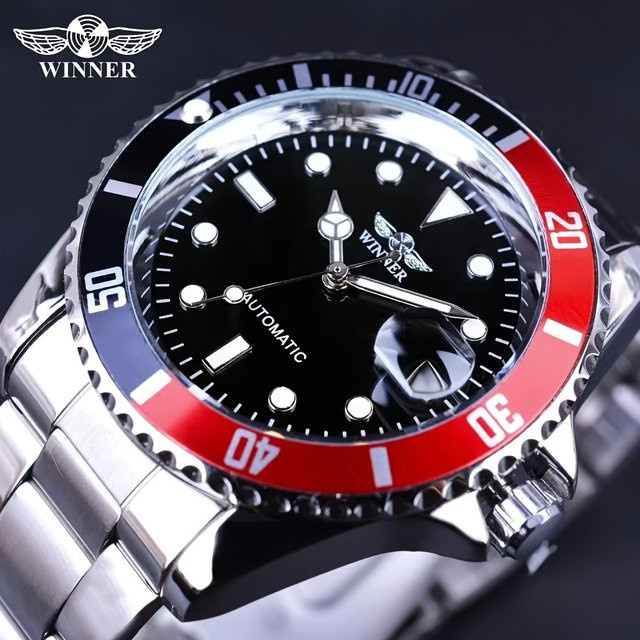 FORSINING Armbanduhr Automatik, Edelstahl, Schwarz, Herren - Bild 1