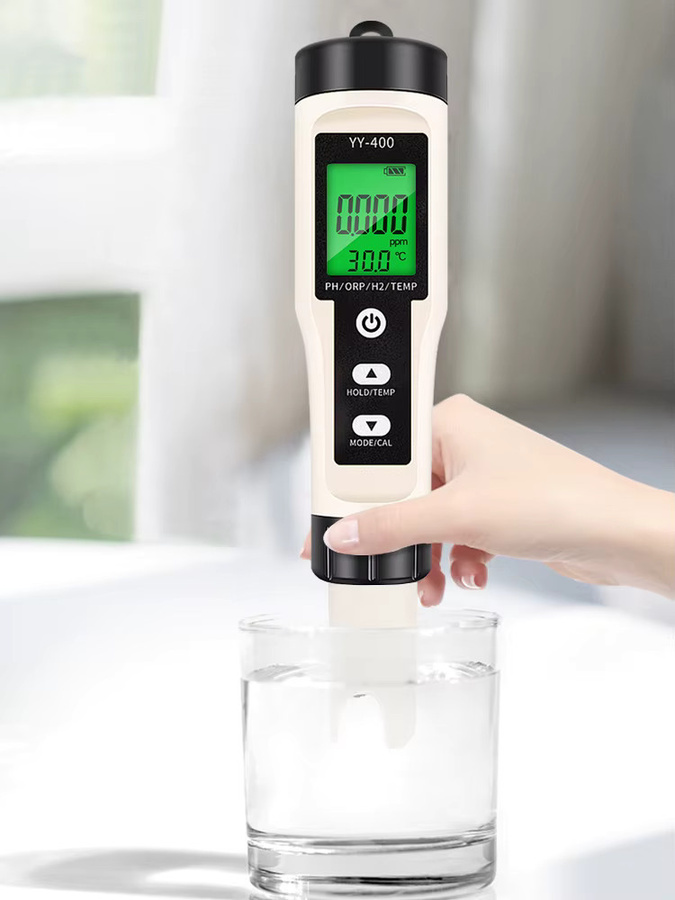 JUANJUAN 4-in-1 Wassermonitor Messgerät für pH-Wert, Temperatur, ORP und Wasserstoff zur Analyse von Aquarien, Pools, Spa und Hydroponik - Bild 2