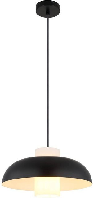 GLOBO Pendelleuchte Lowe in Schwarz aus Metall und Glas, Höhe: 120 cm, Durchmesser: 38 cm, E27 - Bild 1
