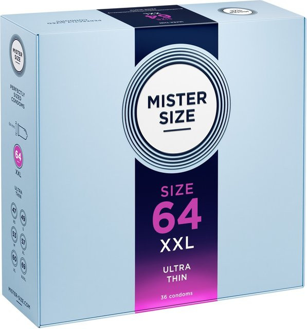 Mister Size Kondome, transparent, hauchdünn, feucht, 64 mm, Unisex - Bild 1