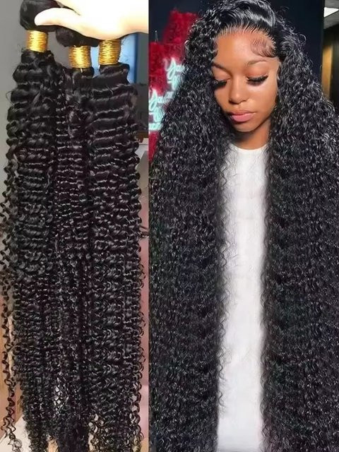 Dula A Hair Kinky Curly Bundles Brasilianisches Echthaar, Unisex - Bild 1