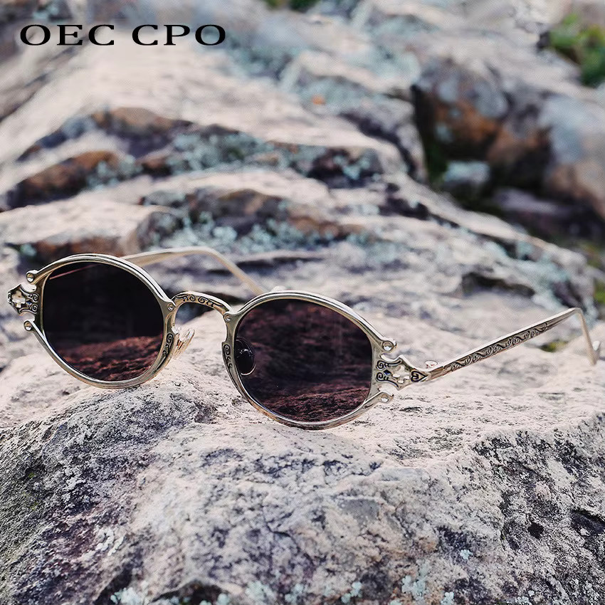 OEC CPO Sonnenbrille Cat-Eye, Metall, Vollrand, Unisex - Bild 2