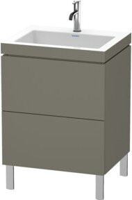 Duravit Waschtischunterschrank L-Cube c-bonded in Grau Matt, B: 60 cm, T: 48 cm, H: 48 cm - Bild 1