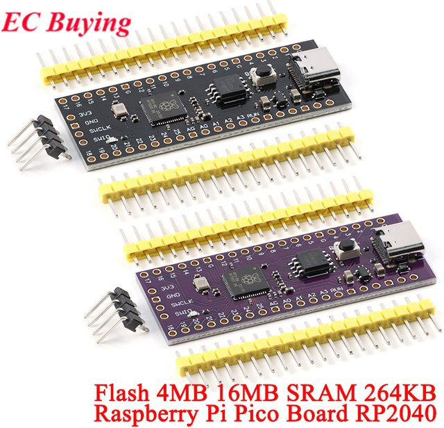 Raspberry Pi Pico RP2040 Mikrocontroller Modul mit USB-C Anschluss in Purple - Bild 1