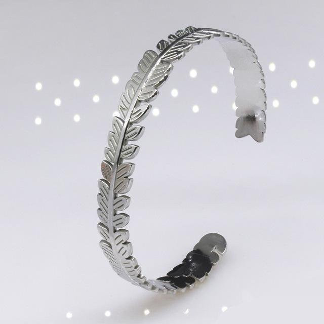 Armband Manschette Edelstahl, Silber, Damen - Bild 1