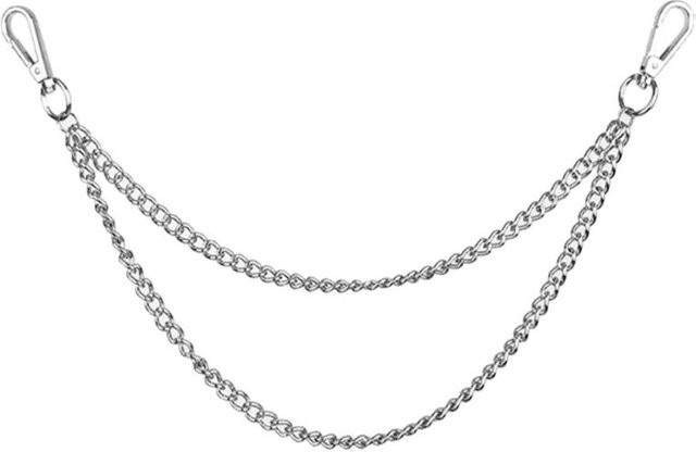 Suansuande Schlüsselanhänger, Mehrschichtige Kette, Messing, Silber, Unisex - Bild 1