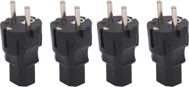 TOMTOP 4er-Set Stromadapter von 2-Slot-Stecker auf IEC320 C13, grau - Bild 1