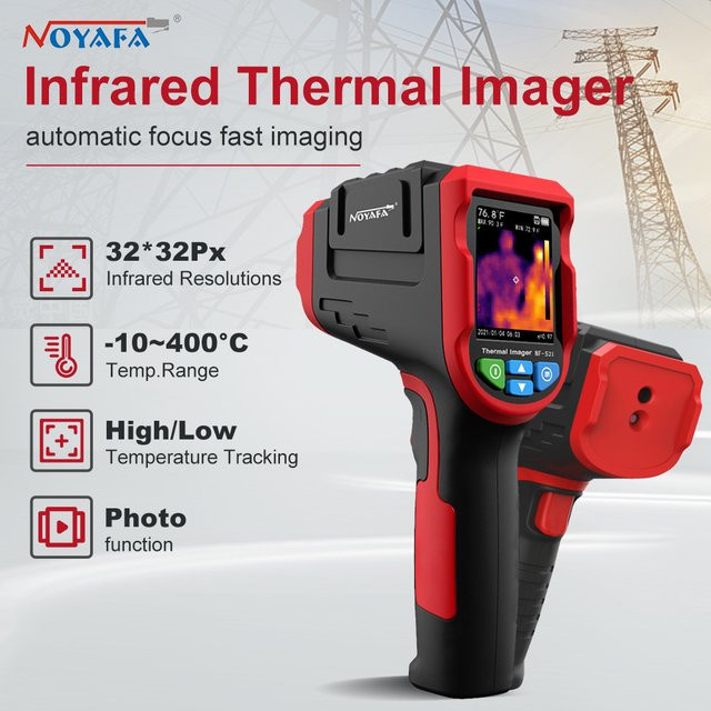 NOYAFA Infrarot-Wärmebildkamera NF-521 Professionelle Thermalkamera für den industriellen Einsatz von -20 bis 400 °C in Rot - Bild 1