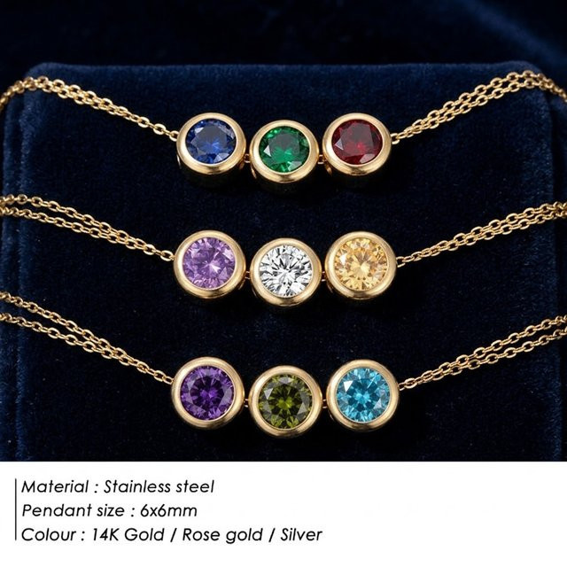 St-Delan Charm-Anhänger Edelstahl, Bunt, Zirkonia, Damen, 6 mm - Bild 1
