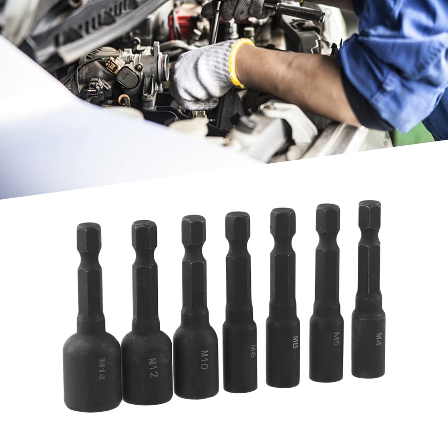 VIBRATITE Gewindeschneider Adapter Set M4-M14 mit 1/4 Zoll Sechskantschaft und Doppelkopf Square Tap Sockets - Bild 2