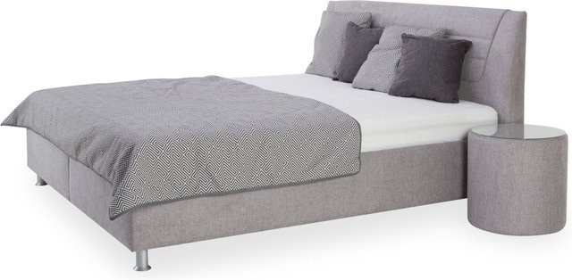 Polsterbett MONDO LUVARA in Silber mit Bettkasten und modernem Design, B/T/H: 160 x 200 x 109 cm - Bild 1