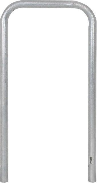 TRUTZHOLM Fahrradanlehnbügel aus Stahl, feuerverzinkt, Farbe: Silber, H x B: 115 x 58 cm, Durchmesser: 48 mm - Bild 1
