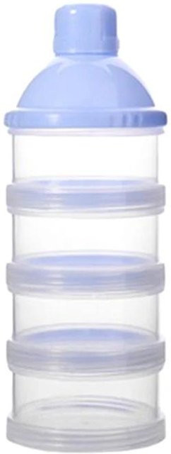 Tragbarer Milchpulver-Formelspender mit 4 bis 5 Fächern in Blau, BPA-frei, Lebensmittelaufbewahrungsbox für Baby-Snacks und Müsli - Bild 1